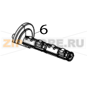 Шпиндель риббона TSC MH641P Шпиндель риббона для принтера этикеток TSC MH641PЗапчасть на деталировке под номером: 6
