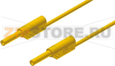 Провод тестовый 0.5 м, 10 A, 1000 В/AC/DC, желтый Hirschmann 975695703 