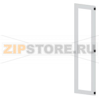SIVACON, door, right, inspection window, IP55, H: 2200 mm, W: 500 mm, RAL 7035, Protection class 1 Siemens 8MF1250-2UT14-0BE2