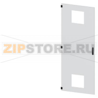 SIVACON, door, left, with cutout for filter fan, with ventilation openings H: 2200 mm, W: 800 mm, RAL 7035, Protection class 1 Siemens 8MF1280-2UT15-3BA2