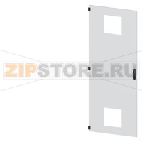 SIVACON, door, left, with cutout for filter fan, with ventilation openings H: 2200 mm, W: 800 mm, RAL 7035, Protection class 1 Siemens 8MF1280-2UT15-3BA2