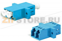 Hyperline FA-P11Z-DLC/DLC-N/WH-BL Оптический проходной адаптер LC/UPC-LC/UPC, SM, duplex, корпус пластиковый, синий, белые колпачки