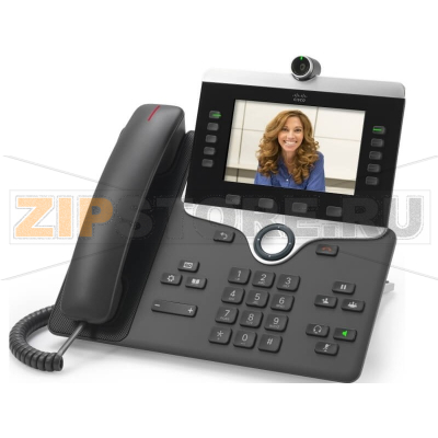 IP-телефон 48 В/DC, 2xGE, 5xSIP, Wi-Fi, 5 LCD, 800x480 пкс Cisco CP-8865-K9= 