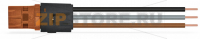 Соединительный кабель; 3-пол.; открытые; 2,50 mm; черные Wago 774-1373/9900-000