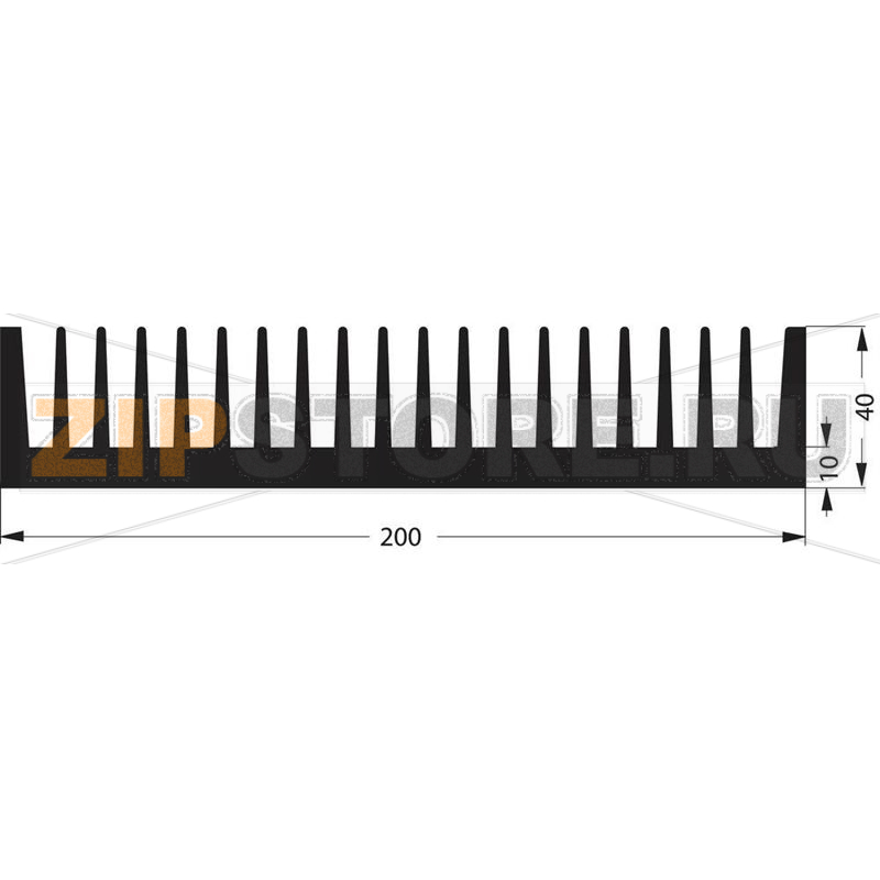 Радиатор 0.53 К/Вт, 150x200x40 мм Fischer Elektronik SK 47 150 SA 