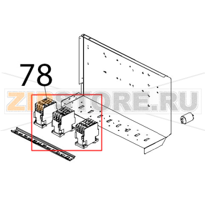 Teleruttore ge 25 A, 230 V, 50/60 Hz Unox XV 203G Teleruttore ge 25 A, 230 V, 50/60 Hz Unox XV 203GЗапчасть на деталировке под номером: 78