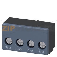 БЛОК-КОНТАКТ, 2 НО КОНТАКТS, ПОДКЛЮЧЕНИЕ ВСПОМОГАТЕЛЬНЫХ ПРОВОДНИКОВ: ВИНТОВЫЕ КЛЕММЫ, Siemens 3RA6911-1A