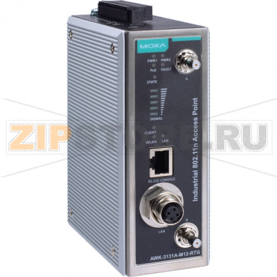 Адаптер сетевой, беспроводной MOXA AWK-3131A-M12-RTG-EU-CT-T 
