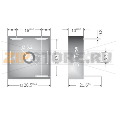 Выпрямитель трёхфазный 25 А, 1200 В, корпус: D-63 Diotec DB25-12 