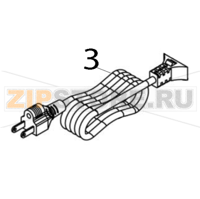 Power cord/ US TSC TTP-343C Power cord/ US TSC TTP-343CЗапчасть на деталировке под номером: 3