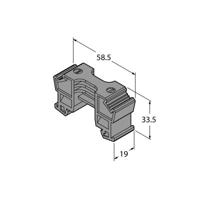 Power bridge connection terminal Turck E/ME TBUS NS35 BK 