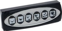 PUSH-BUTTON PANEL 6-BUTTON LIRA BLACK