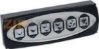 PUSH-BUTTON PANEL 6-BUTTON LIRA BLACK