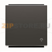 Клавиша для одноклавишных выключателей/переключателей/кнопок с символом "Свет", чёрный бархат ABB 2CLA850420A1501