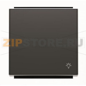 Клавиша для одноклавишных выключателей/переключателей/кнопок с символом &quot;Свет&quot;, чёрный бархат ABB 2CLA850420A1501 