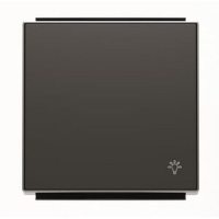 Клавиша для одноклавишных выключателей/переключателей/кнопок с символом "Свет", чёрный бархат ABB 2CLA850420A1501