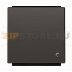 Клавиша для одноклавишных выключателей/переключателей/кнопок с символом &quot;Свет&quot;, чёрный бархат ABB 2CLA850420A1501 