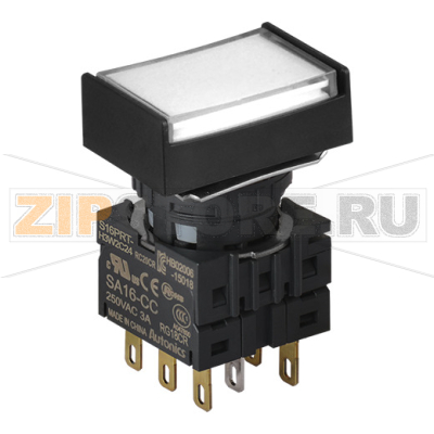Выключатель кнопочный, Ø отверстия: 16 мм Autonics S16PRT-H3W2C5 