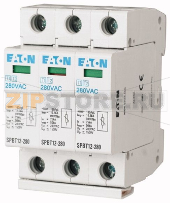 Комплект разрядников класс B+С, 3 полюса Eaton SPBT12-280/3 