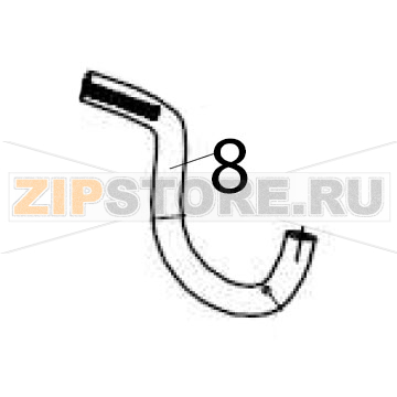 Brewing unit teflon tube Hurakan HKN-ME709 Brewing unit teflon tube Hurakan HKN-ME709Запчасть на деталировке под номером: 8