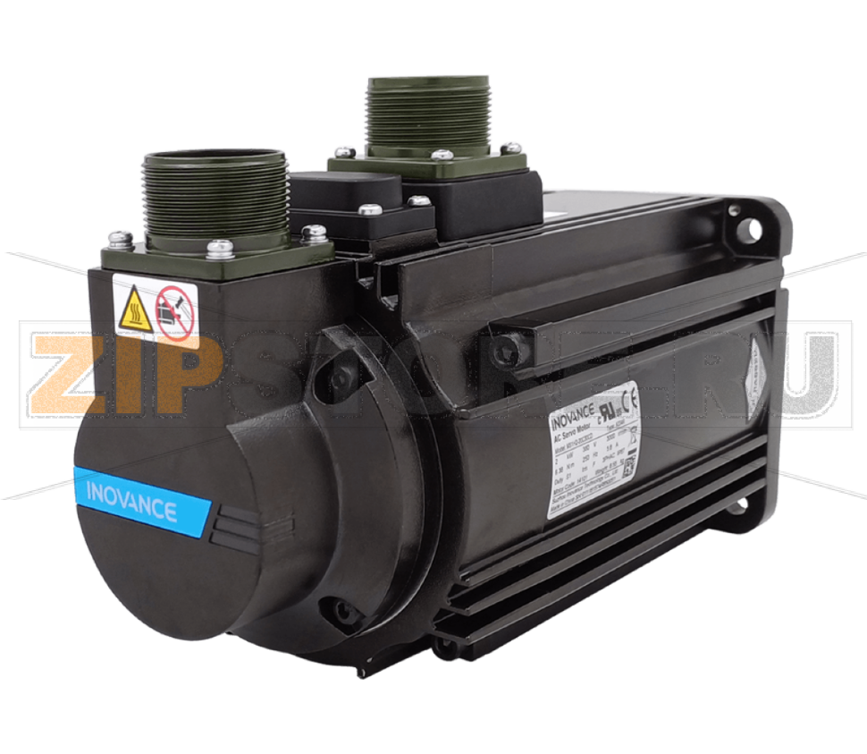 Серводвигатель с тормозом 380 В, 3000 об/мин, 6.36 Н·м, 2 кВт, фланец: 100 мм, IP67 Inovance MS1H2-20C30CD-A334R-INT 