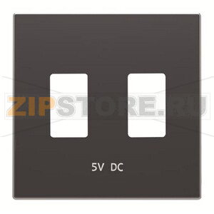 Накладка для 2хUSB зарядного устройства, чёрный бархат ABB 2CLA858530A1501 