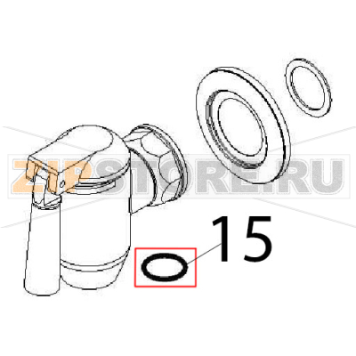 Gasket &quot;OR&quot; for drain cock 2&quot;&quot; Angelo Po 191PI2V Gasket "OR" for drain cock 2"" Angelo Po 191PI2VЗапчасть на деталировке под номером: 15