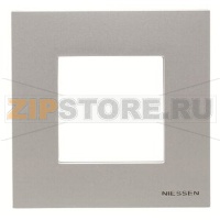 Рамка одноместная, двухмодульная, серебристая ABB 2CLA227100N1301