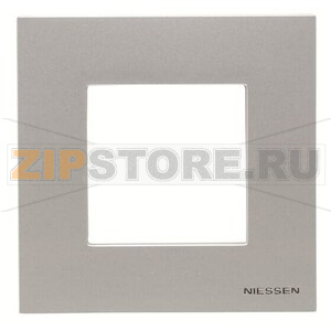 Рамка одноместная, двухмодульная, серебристая ABB 2CLA227100N1301 