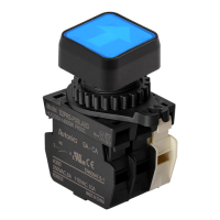 Выключатель кнопочный, Ø отверстия: 22/25 мм Autonics S2PRS-P3BLABL