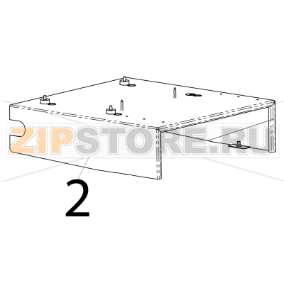 Корпус испарителя ШХ-0.5 Polair DM110Sd-S Корпус испарителя ШХ-0.5 Polair DM110Sd-SЗапчасть на деталировке под номером: 2