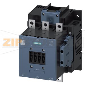 КОНТАКТОР, 250A/AC-1 AC/DC-НОМИНАЛЬНОЕ ПИТАЮЩЕЕ НАПРЯЖЕНИЕ УПРАВЛЕНИЯ 220-240В UCДОП. КОНТАКТЫ 2НО+2НЗ 3 ПОЛЮСА, ТИПОРАЗМЕР S6 ШИННОЕ ПРИСОЕДИНЕНИЕ ПРИВОД: ОБЫЧНЫЙ Siemens 3RT1456-6AP36 