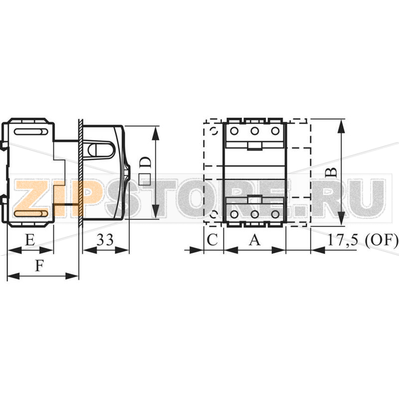 Переключатель кулачковый 25 А, 1x90°, 1 шт Baco BA174001 