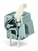 Stackable PCB terminal block; push-button; 2.5 mm; Pin spacing 10/10.16 mm; 1-pole; suitable for Ex-e applications; CAGE CLAMP®; commoning option; 2,50 mm; light gray Wago 257-763/999-950