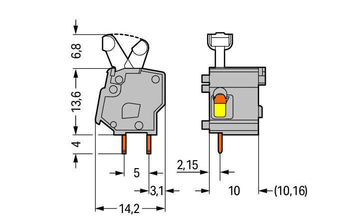 Stackable PCB terminal block; push-button; 2.5 mm; Pin spacing 10/10.16 mm; 1-pole; suitable for Ex-e applications; CAGE CLAMP®; commoning option; 2,50 mm; light gray Wago 257-763/999-950 Модульные клеммы с технологией CAGE CLAMP®, с нажимной кнопкойУстановите шаг контактов в мм или дюймах либо сжав клеммные колодки плотнее, либо разделяя ихИдеальны для монтажа в полевых условиях благодаря простоте использования при помощи нажимных кнопокУдобный монтаж без использования инструментов...
