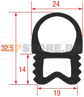 GASKET FOR OVEN DOOR 1460x712 mm 