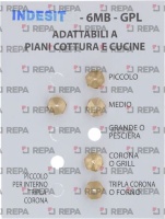 LPG INJECTORS GPL 6MB INDESIT KIT 5 PCS