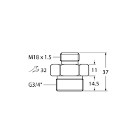 Адаптер ввинчиваемый Turck FAA-81-1.4571