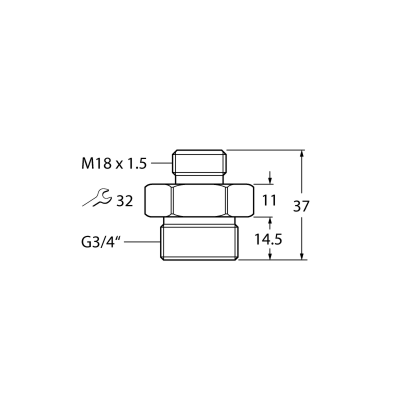 Адаптер ввинчиваемый Turck FAA-81-1.4571 