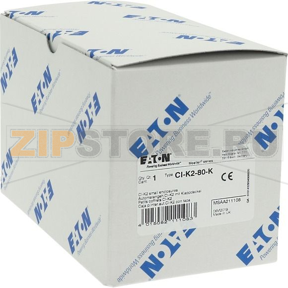 Корпус изолированный, ДхШхВ=181x100x100 мм + крышка Eaton CI-K2-80-K 