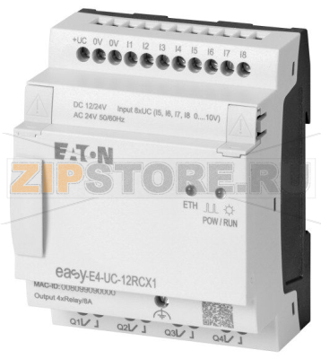 Реле управления, easyE4, 12/24 В пост. тока, 24 В перем. тока Eaton EASY-E4-UC-12RCX1 