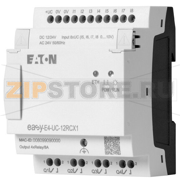 Реле управления, easyE4, 12/24 В пост. тока, 24 В перем. тока Eaton EASY-E4-UC-12RCX1 