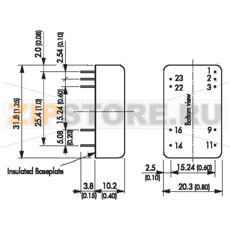 Преобразователь DC/DC Traco Power THD 12-2422 
