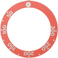 ПРИЛЕПЛЯЕМЫЙ ВЫПУКЛЫЙ ДИСК, КРАСНЫЙ, 50-300°C