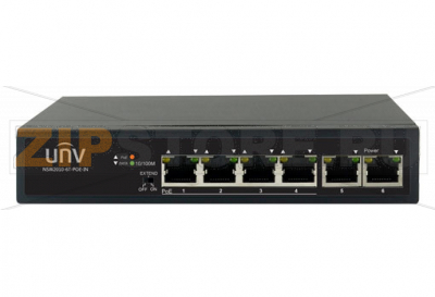Uniview NSW2010-6T-POE-IN Коммутатор сетевой PoE 6-портовый: 6?100Мбит/с (RJ45), включая 4 PoE порта 