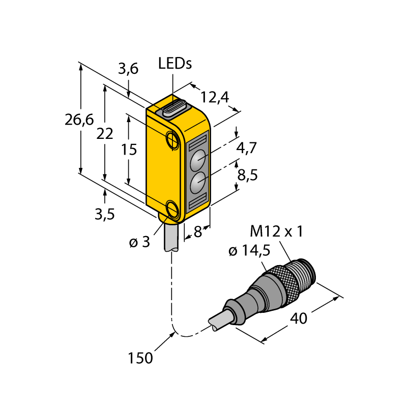 Датчик фотоэлектрический Turck Q12RB6LPQ5 