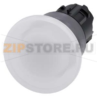 АКТУАТОР ГРИБОВИДНОЙ КНОПКИ С ВОЗМОЖНОСТЬЮ ПОДСВЕТКИ, 22MM, КРУГЛ., ПЛАСТИК С МЕТАЛЛИЧЕСКИМ ФРОНТАЛЬНЫМ КОЛЬЦОМ, КНОПКА БЕЛАЯ, 40MM, БЕЗ ФИКСАЦИИ Siemens 3SU1031-1BD60-0AA0