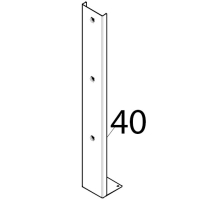 Piantone posteriore dx-sx Tecnoeka KF 966 D AL UD