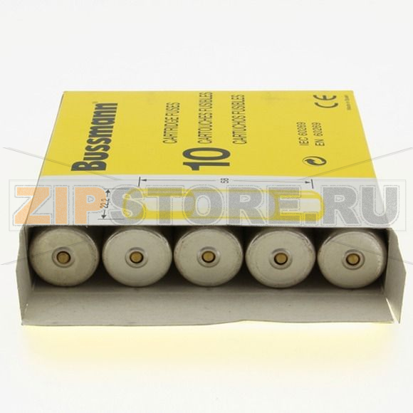 Предохранитель, 4 A, AC 690 В, 80 кА, 22x58 мм, gL/gG, IEC Eaton CYLINDRICAL FUSE 22x58 4A GG 6 