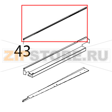 Profilo porta sil nero P346 Unox XV 203G Profilo porta sil nero P346 Unox XV 203GЗапчасть на деталировке под номером: 43